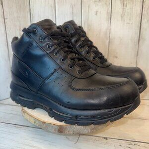 Nike Air Max ACG Goadome Shoes Triple Black Mens 9.5 Leather 865031-009 Boots